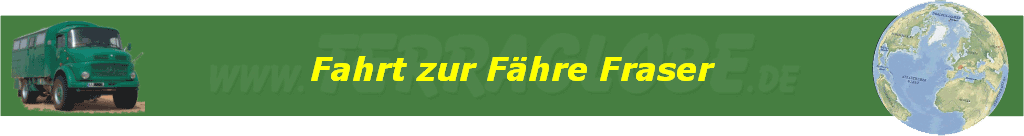 Fahrt zur F�hre Fraser