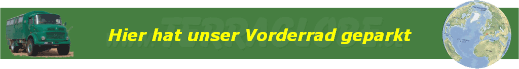 Hier hat unser Vorderrad geparkt