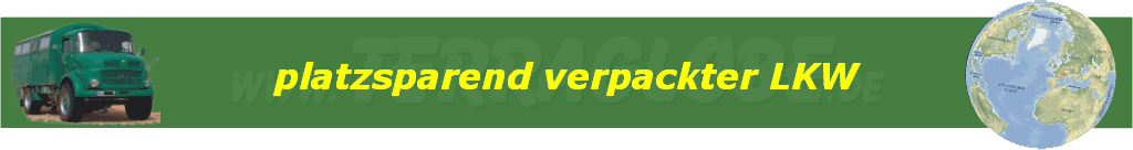 platzsparend verpackter LKW