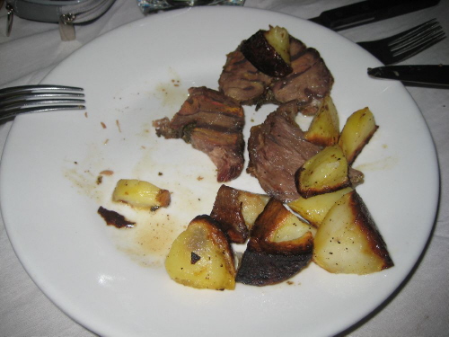 Roast veal with potatos